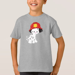 Fireman Dog, Firefighter, Dalmatian, Cute Dog T-Shirt