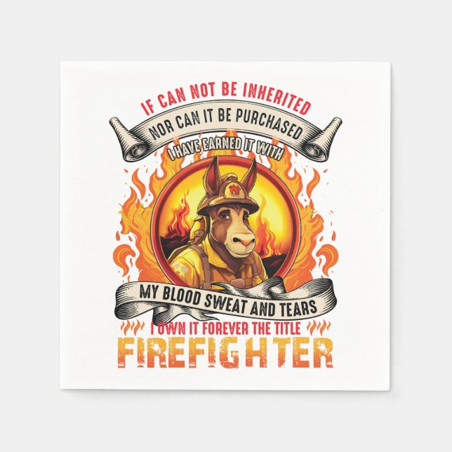 Fireman Donkey Paper Napkin (Front)