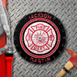 Fireman Emblem Dartboard<br><div class="desc">The Fireman Emblem Dart Board is a great way to show your support and have fun doing it. Easy to customize with your name and initial. . Customize to match your style using the Edit Design button.</div>