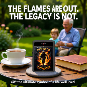 Fireman Emerging Flame Black Border Run Zippo Lighter