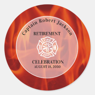 Fireman Fire Badge Firefighter Classic Round Sticker