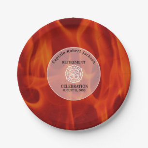 Fireman Fire Badge Firefighter Paper Plates