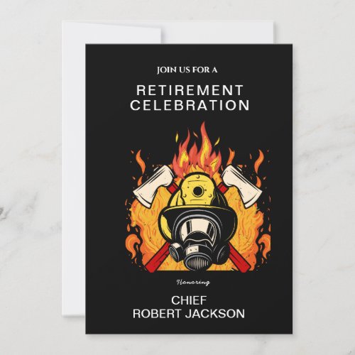 FiremanFire Chief Retirement Invitation