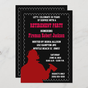 Fireman/Fire Chief Retirement Invitation