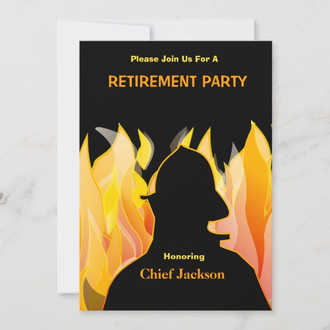 Fireman/Fire Chief Retirement Invitation (Front)