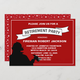 Fireman/Fire Chief Retirement Invitation