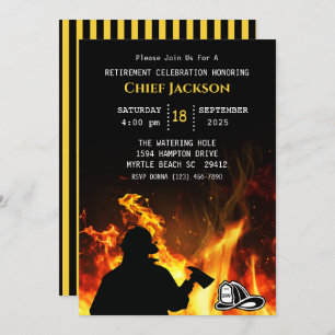 Fireman/Fire Chief Retirement Invitation