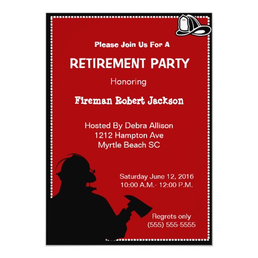 Firefighter Retirement Party Invitations 7