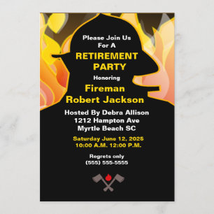 Fireman/Fire Chief Retirement Invitation