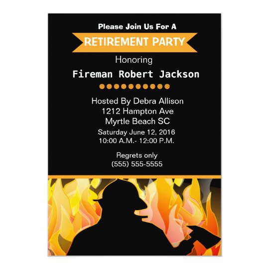 Firefighter Retirement Party Invitations