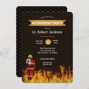 Fireman/Fire Chief Retirement Invitation