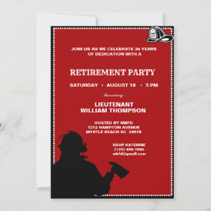 Fireman/Fire Chief Retirement Party Invitation