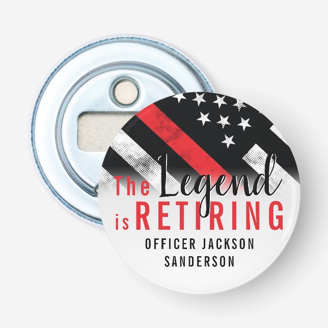 Fireman Fire Department Firefighter Retirement Bottle Opener (Front)