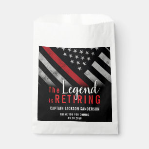 Fireman Fire Department Firefighter Retirement Favor Bag
