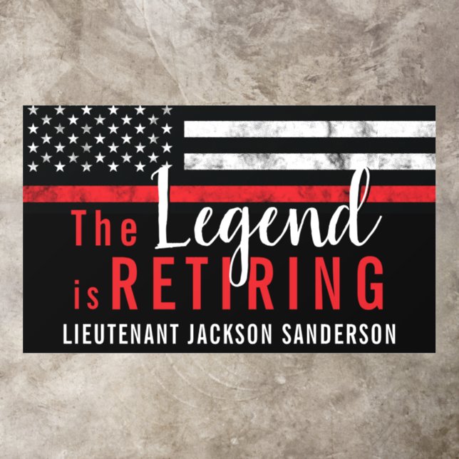 Fireman Fire Department Firefighter Retirement Floor Decals (Insitu)