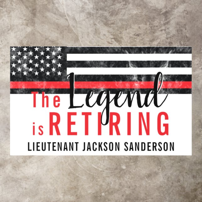 Fireman Fire Department Firefighter Retirement Floor Decals (Insitu)