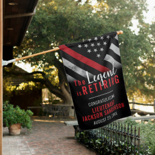 Fireman Fire Department Firefighter Retirement House Flag