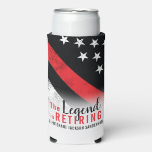 Fireman Fire Department Firefighter Retirement Seltzer Can Cooler