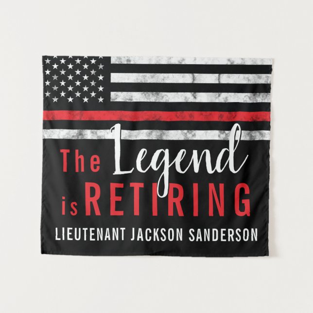 Fireman Fire Department Firefighter Retirement Tapestry (Front (Horizontal))