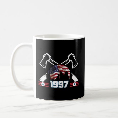 Fireman Firefighter Born In 1997 26 Usa Flag Coffee Mug