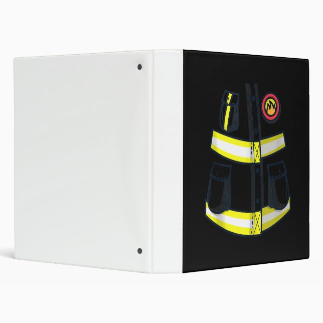 Fireman Firefighter Costume Halloween 3 Ring Binder (Background)