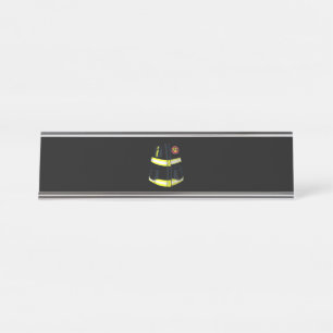 Fireman Firefighter Costume Halloween Desk Name Plate