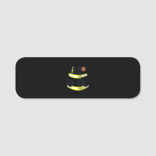 Fireman Firefighter Costume Halloween Name Tag