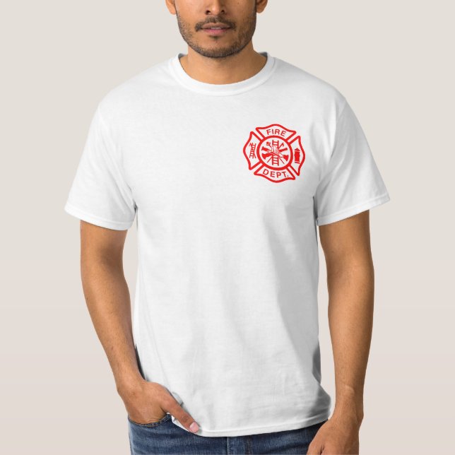 Fireman Firefighter Logo Fire Department T-Shirt (Front)