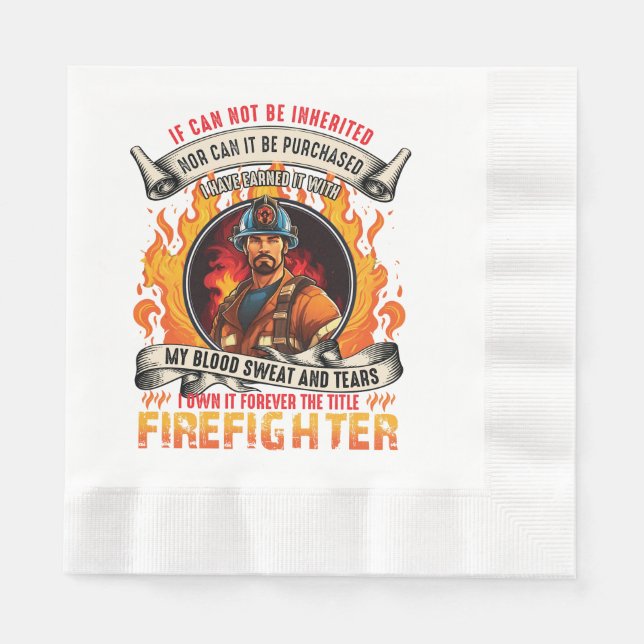 Fireman Firefighter Napkins (Front)