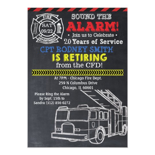 Firefighter Retirement Party Invitations 5