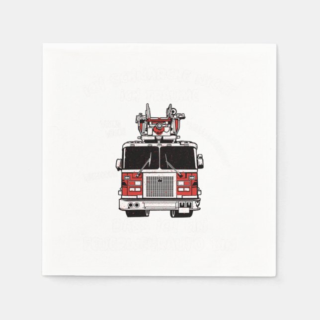 Fireman Firefighting Firetruck Firefighter Gift Napkins (Front)