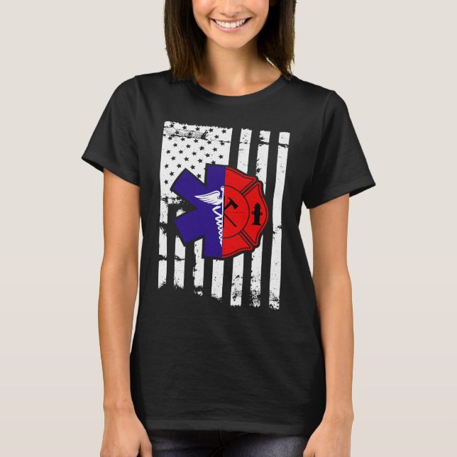 Fireman  for all Fire Heros & Red Line Fans Firefi T-Shirt (Front)