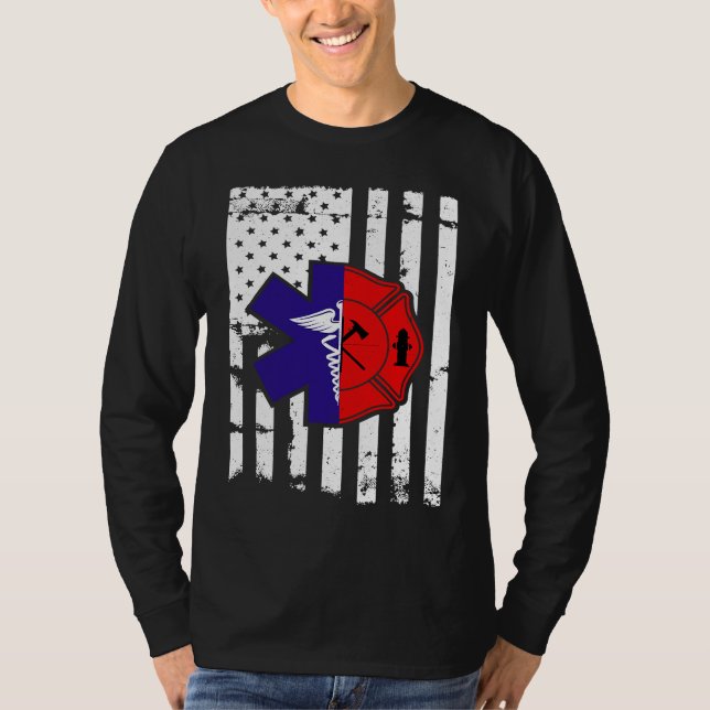 Fireman  for all Fire Heros & Red Line Fans Firefi T-Shirt (Front)