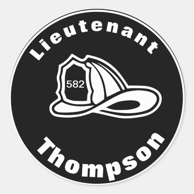 Fireman Hat Stickers (Front)