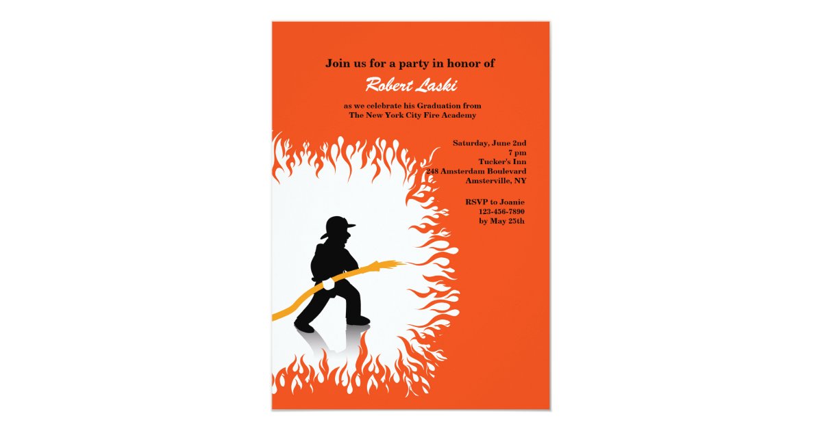 Fireman Invitation Zazzle Fireman Invitation Zazzle