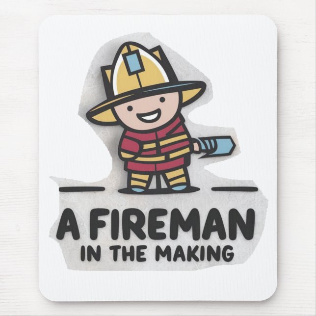 Fireman learner. Future Firefighter  Mouse Pad (Front)