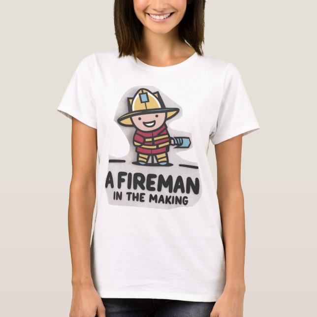 Fireman learner. Future Firefighter  T-Shirt (Front)
