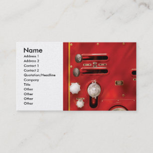 Fireman - Lever's and Valves Business Card