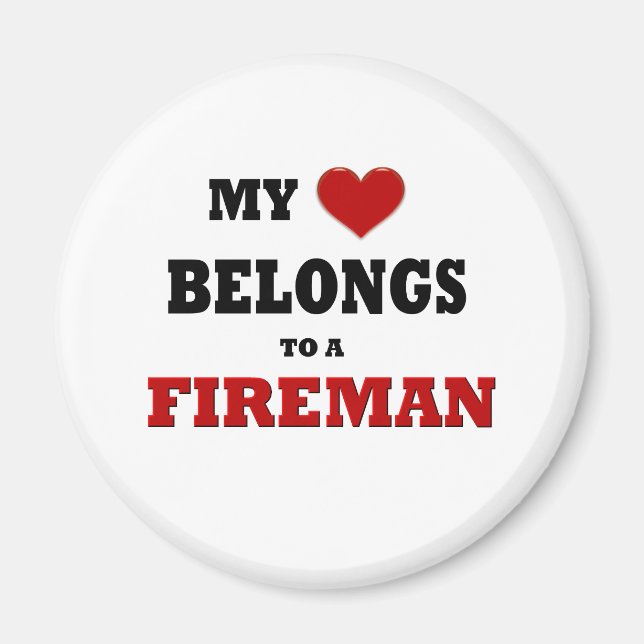 Fireman Love Magnet (Front)