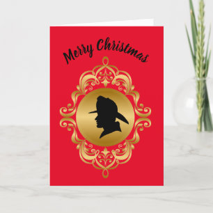 Fireman Medallion Profile Christmas Card