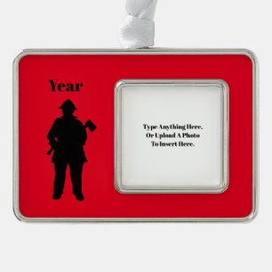 Fireman Photo Christmas Ornament