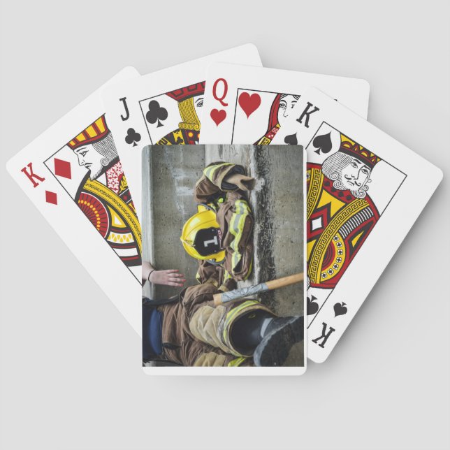 Fireman playing cards (Back)