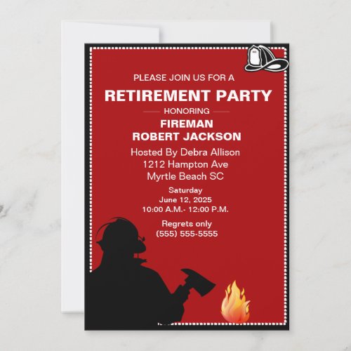 Fireman RetirementFire Chief Retirement Invitation