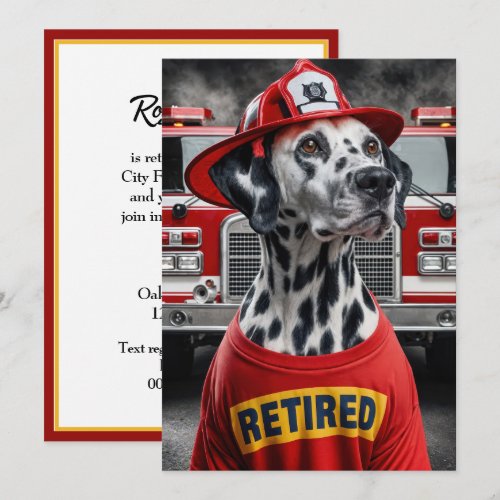 Fireman Retirement Party With Dalmation Dog