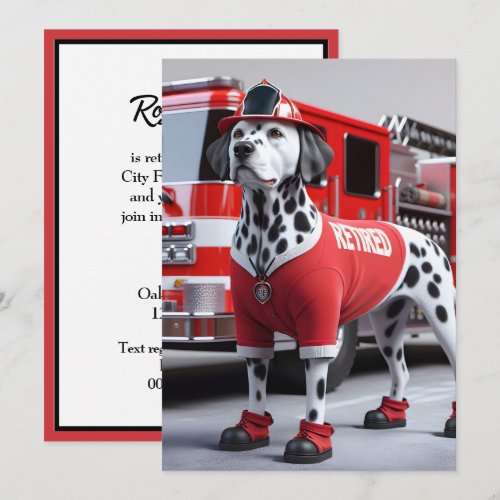 Fireman Retirement Party With Dalmation Dog