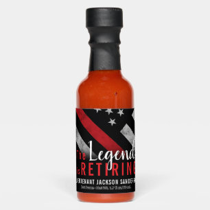 Fireman Retirement Red Line Flag Firefighter Hot Sauces