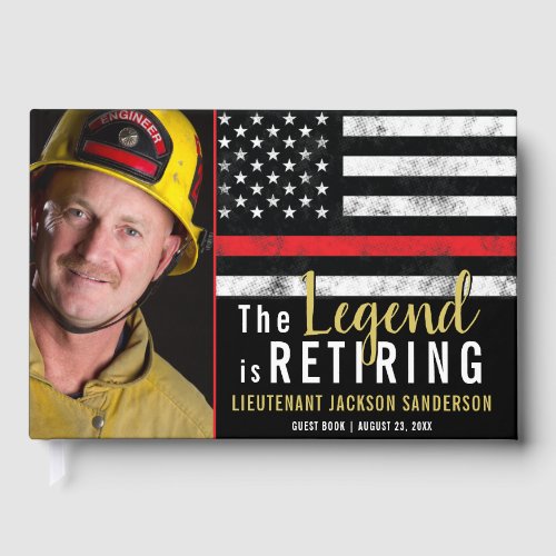 Fireman Retirement Thin Red Line Firefighter Photo