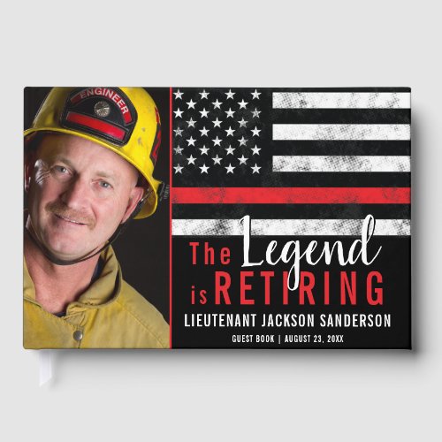 Fireman Retirement Thin Red Line Firefighter Photo