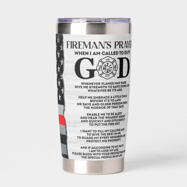 Fireman’s Prayer  Insulated Tumbler (Front)