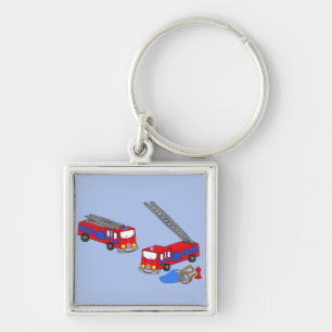 Fireman’s Red Fire Trucks Keychain